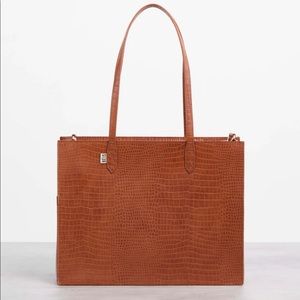 Beis Mini Work Tote Cognac Croc